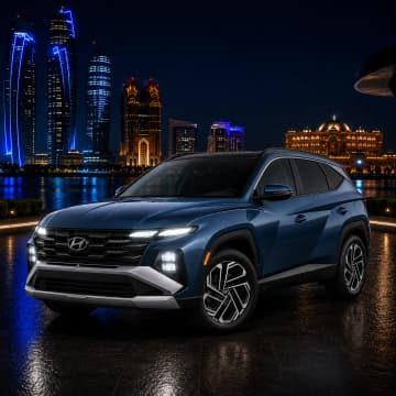 Hyundai Tucson 2025 SUV for rent in Abu Dhabi from Silver Arrow Car Rental