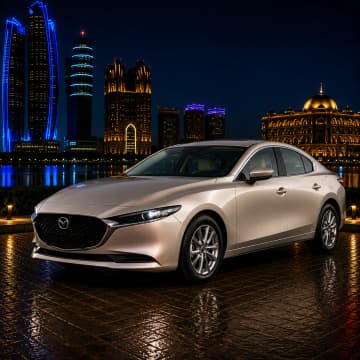 Beige Mazda 6 2024 for rent in Abu Dhabi from Silver Arrow Car Rental